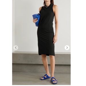 NWT The Frankie Shop Double Asymmetric Layer Tank Dress in Black